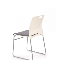 Фото1.Кресло CALI Белый-Серый 44/51/80/45 см Halmar